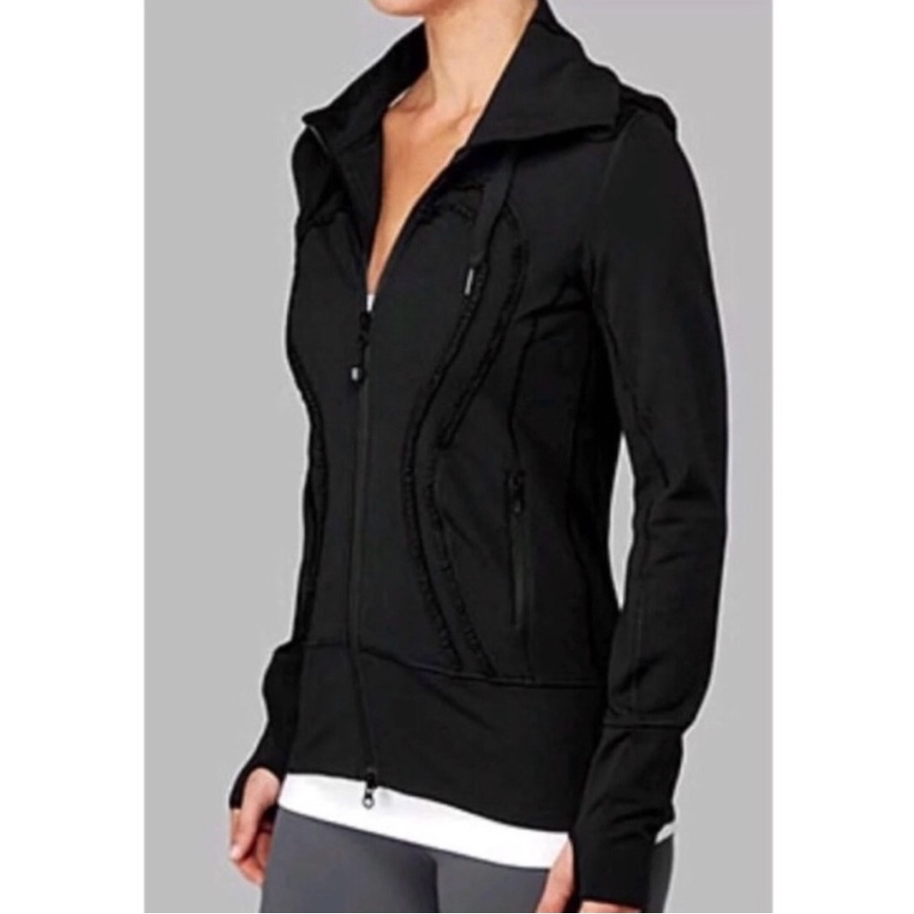 Lululemon in stride full zip high neck workout jacket size 8